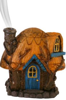 Fairy house incense burner by lisa parker - YELLOW (Buttercup Cottage)