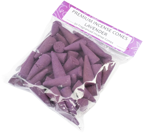 Lavender Indian Incense Cones (Pack of 50)