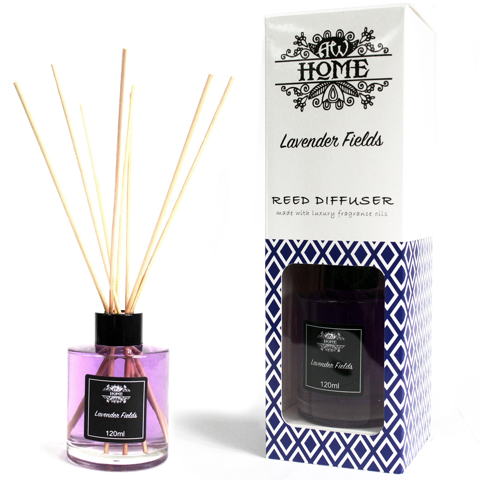 Lavender Fields - Home Fragrance Reed Diffuser - 120ml With Reeds