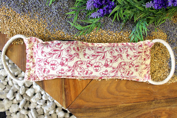 Natural Cotton Wheat Bag - Purple Print