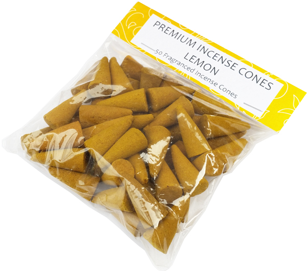 Lemon Indian Incense Cones (Pack of 50)