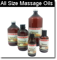 All sizes of Massage Oils