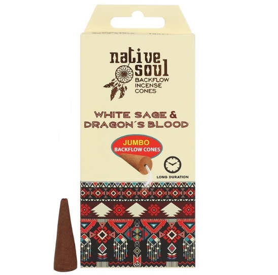 Native Soul White Sage & Dragon's Blood Incense Backflow Cones