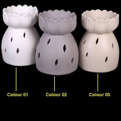 Lotus flower design ceramic oil burner (Colour 01)