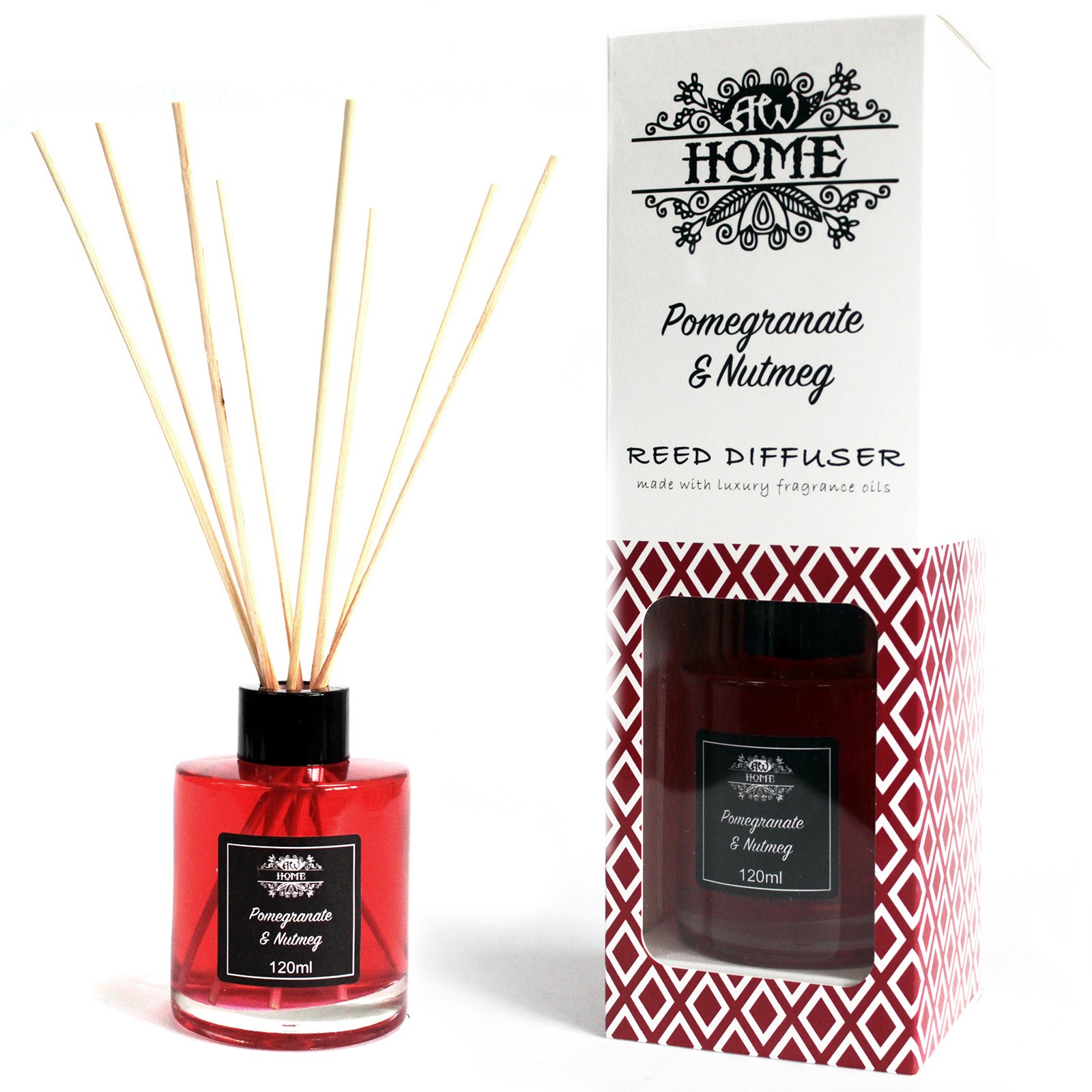 Pomegranate & Nutmeg - Home Fragrance Reed Diffuser - 120ml With Reeds