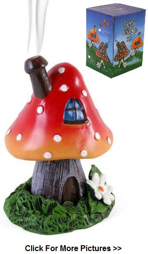 Red Smoking Toadstool Incense Cone Holder