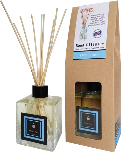 Linen Fresh Home Fragrance Reed Diffuser - 200ml With Reeds