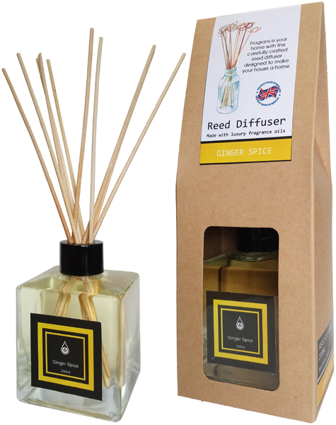 Ginger Spice Home Fragrance Reed Diffuser - 200ml With Reeds