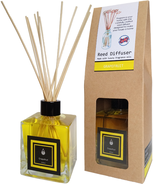 Grapefruit Home Fragrance Reed Diffuser - 200ml With Reeds