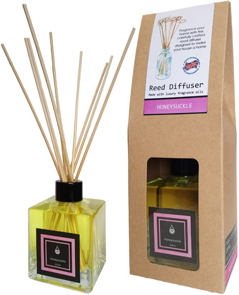Honeysuckle Home Fragrance Reed Diffuser - 200ml With Reeds