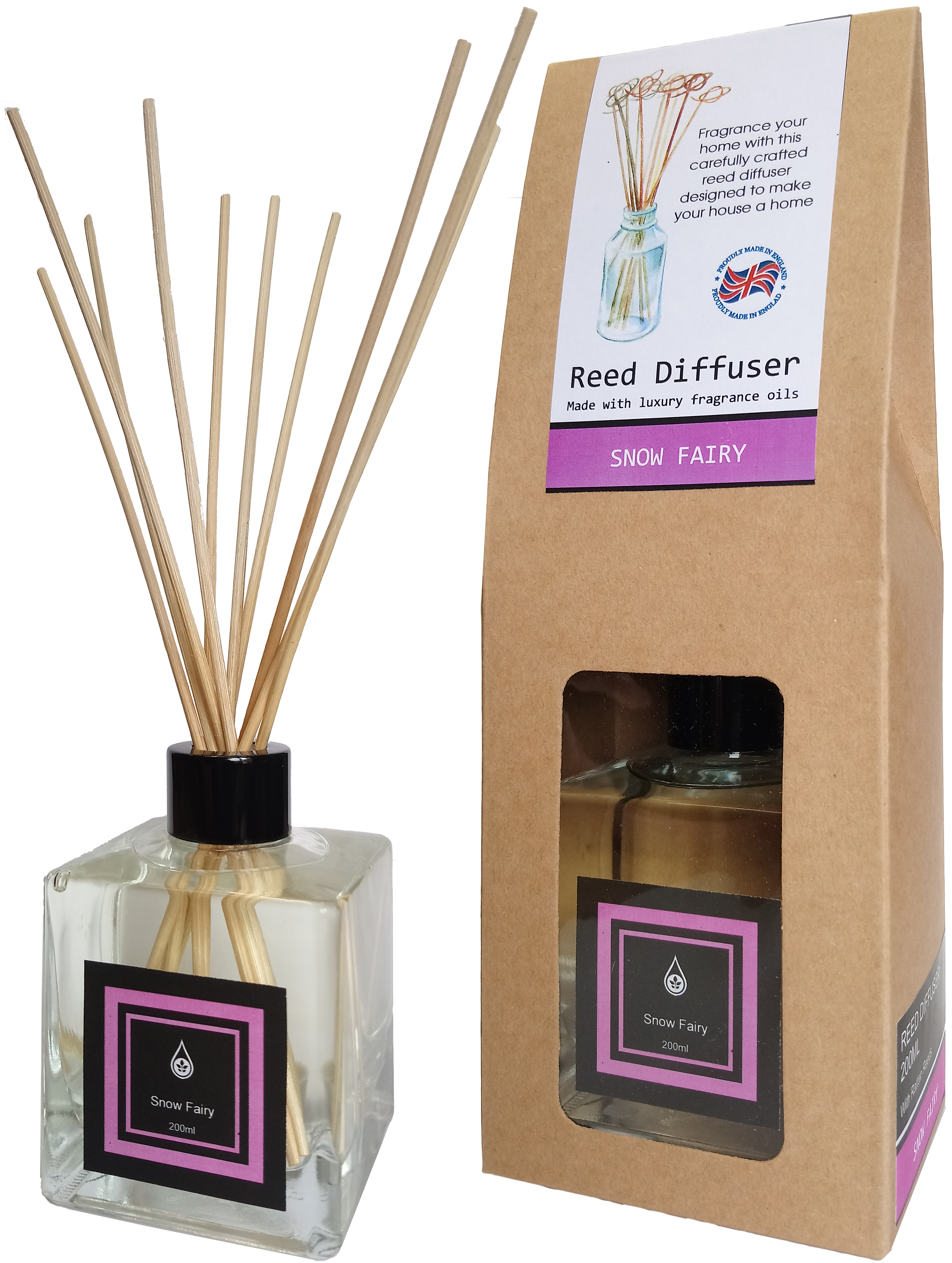 Snow Fairy Home Fragrance Reed Diffuser - 200ml With Reeds