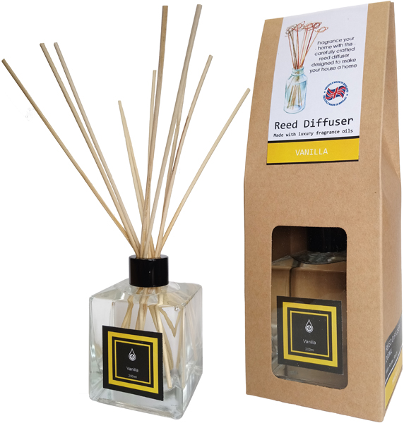 Vanilla Home Fragrance Reed Diffuser - 200ml With Reeds