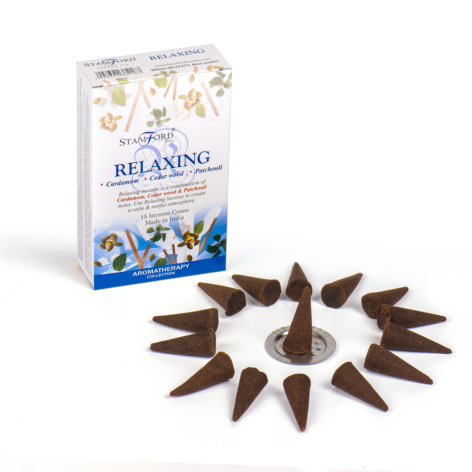 Relaxing Stamford Incense Cones and Metal Holder