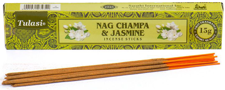 Tulasi Jasmine & Nag Champa Incense Sticks