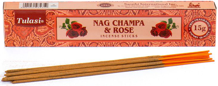 Tulasi Rose & Nag Champa Incense Sticks