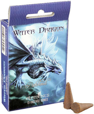 Water Dragon Incense Cones by Anne Stokes